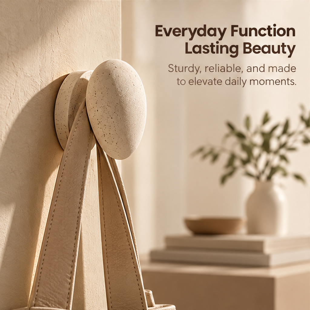 CARTOVE Stone Pebble Wall Hook large size close-up texture — Naturally Refined