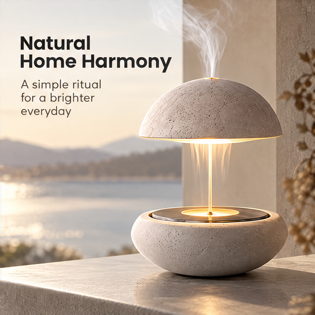 CARTOVE Aroma Diffuser close-up dome detail — Levitating Elegance
