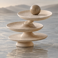 CARTOVE 3-Tier Stone Organizer Stand holding jewelry, chains and sunglasses — Thoughtful Organization